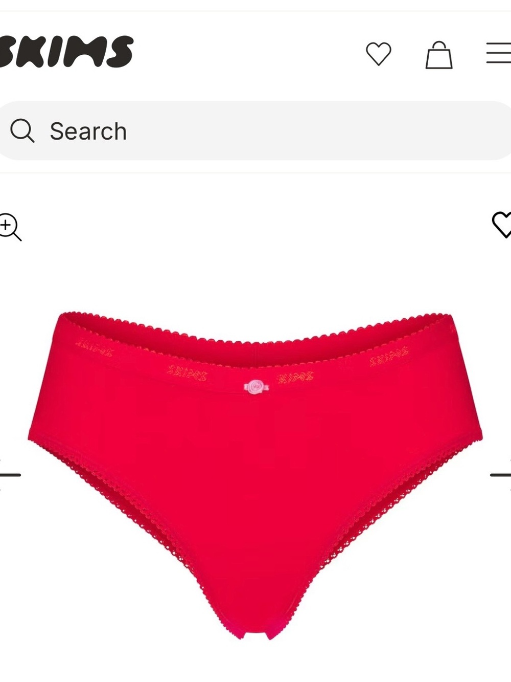 Skims Logo Picot Hipster Panty
